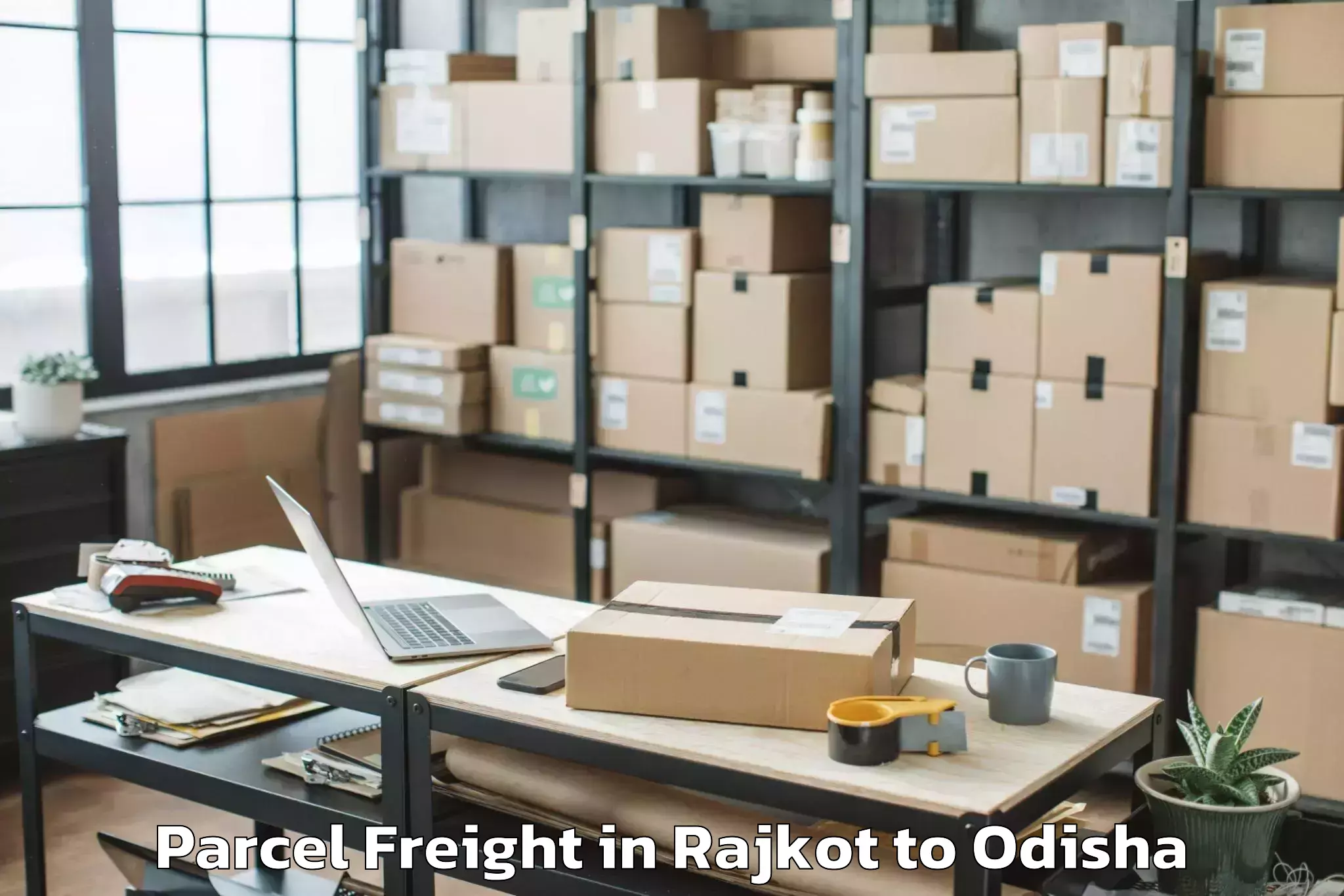 Easy Rajkot to Banigochha Parcel Freight Booking